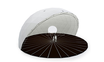 灯光舞台剧院演出活动帐篷-半球形网壳开放式穹顶篷房