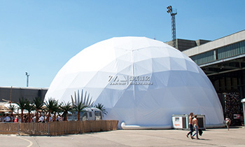 球形展馆篷房-圆形穹顶展览篷房-球形场馆大棚