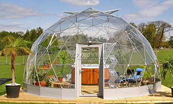 农业观光球形大棚-鸟巢温室穹顶球形帐篷-植物花园球形篷房